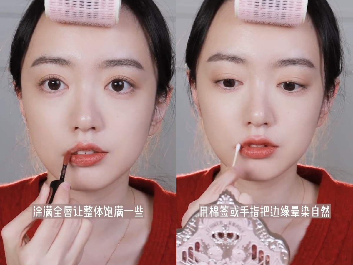 第五步:口红腮红提气色