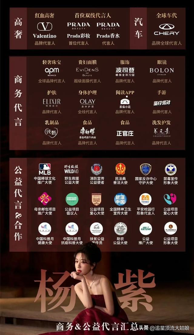 内娱最具商业价值女明星TOP 6：杨紫