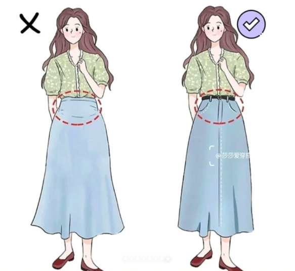 腿粗+胯宽穿搭技巧：7.面料选择