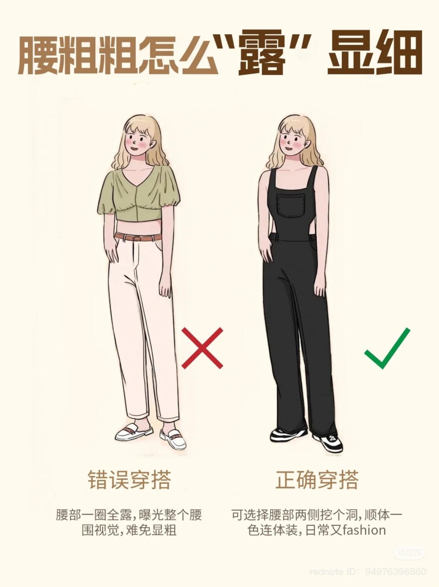 腰粗：侧边挖孔设计打造腰部曲线