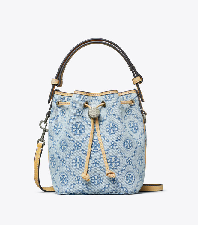Tory Burch T Monogram 迷你丹宁水桶包 —— 宋雨琦同款