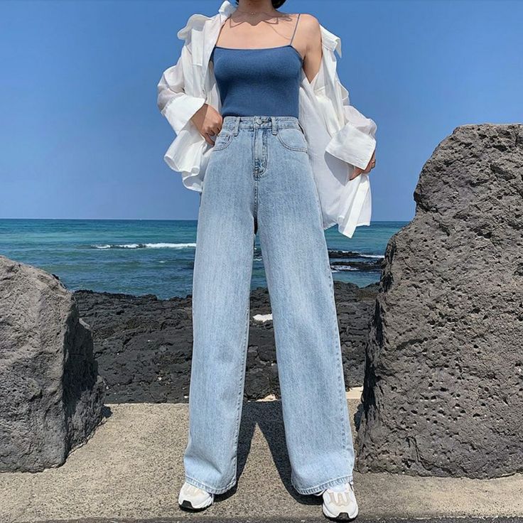 6.直筒裤的宽度：直筒裤