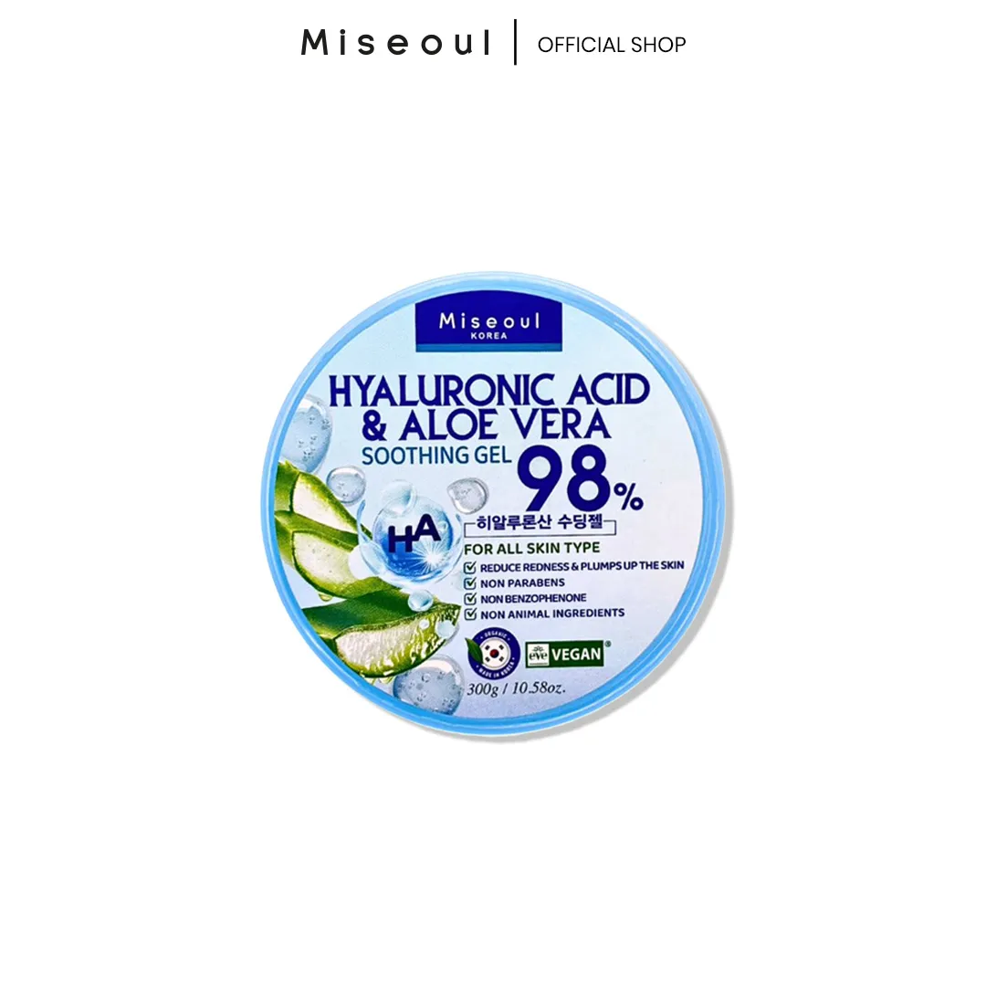 Miseoul Hyaluronic Acid and Aloe Vera Soothing Gel 98%