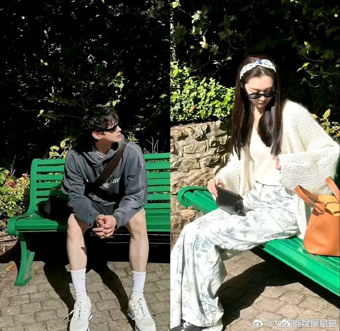 白敬亭与宋轶同款合照