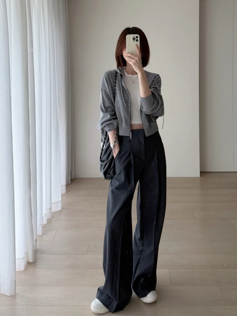 公式五:运动衫 + 阔腿裤