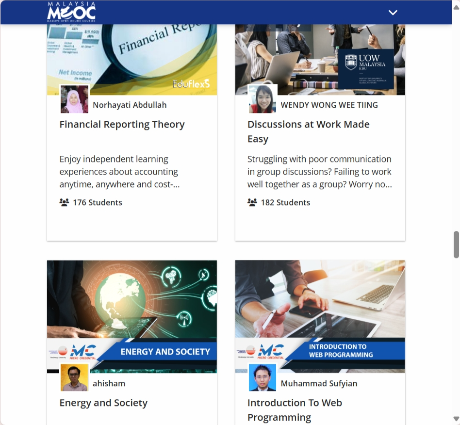 Malaysia MOOCs