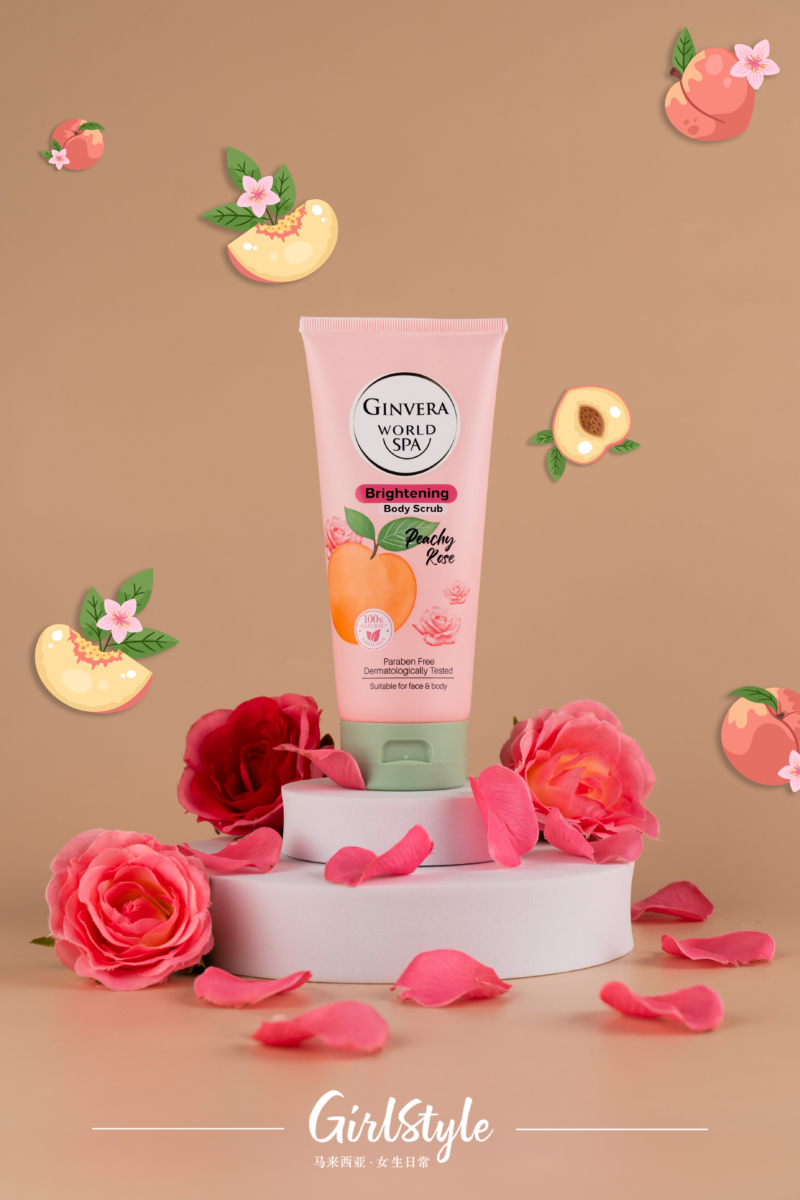 🍑 蜜桃玫瑰亮肤身体磨砂膏
