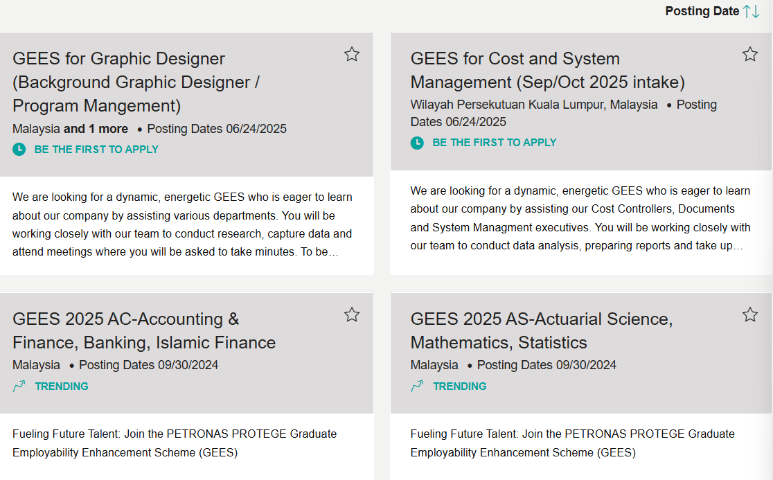Petronas Graduate Programme / GEES