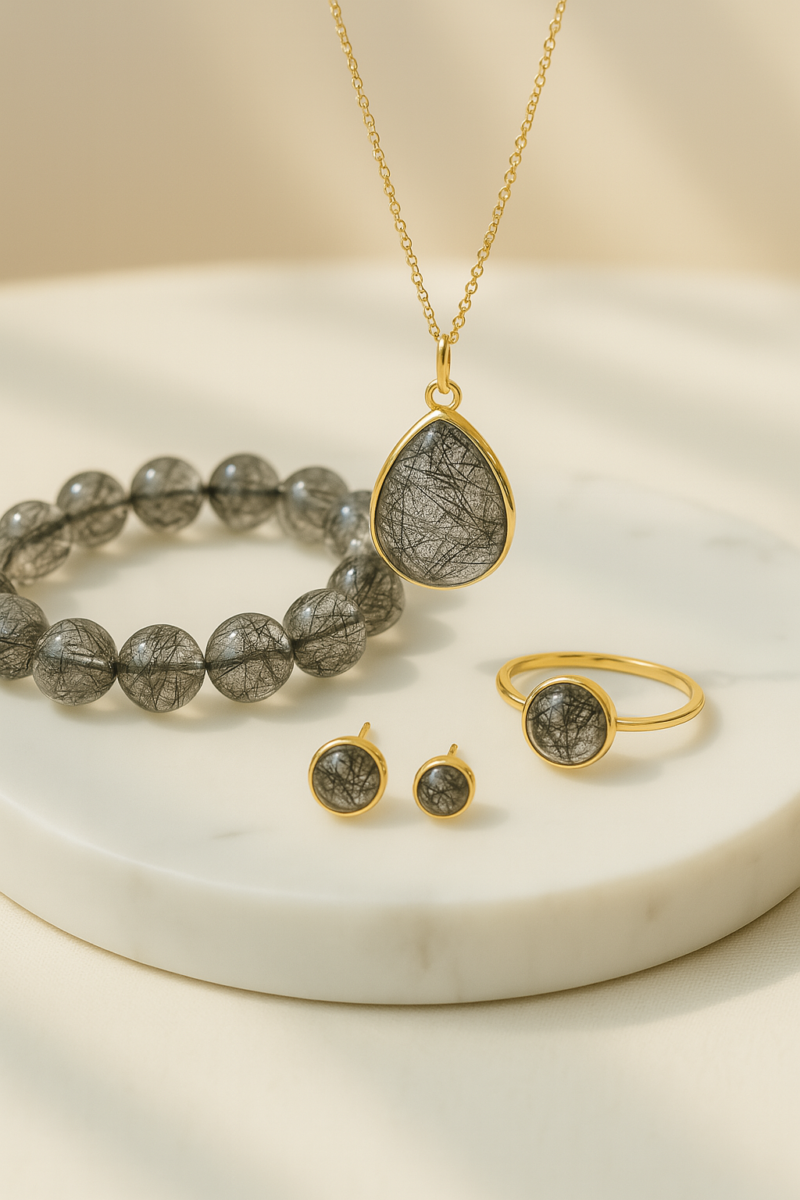 黑发晶可以打造成多种饰品,不同饰品形式都兼具时尚和灵性功效,适合不同场合和需求。