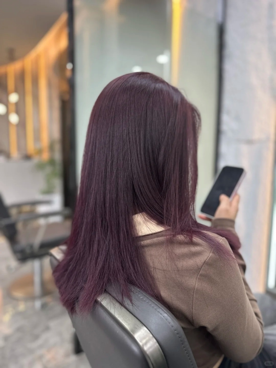 2025 夏季发色推荐:9. 雾感紫棕