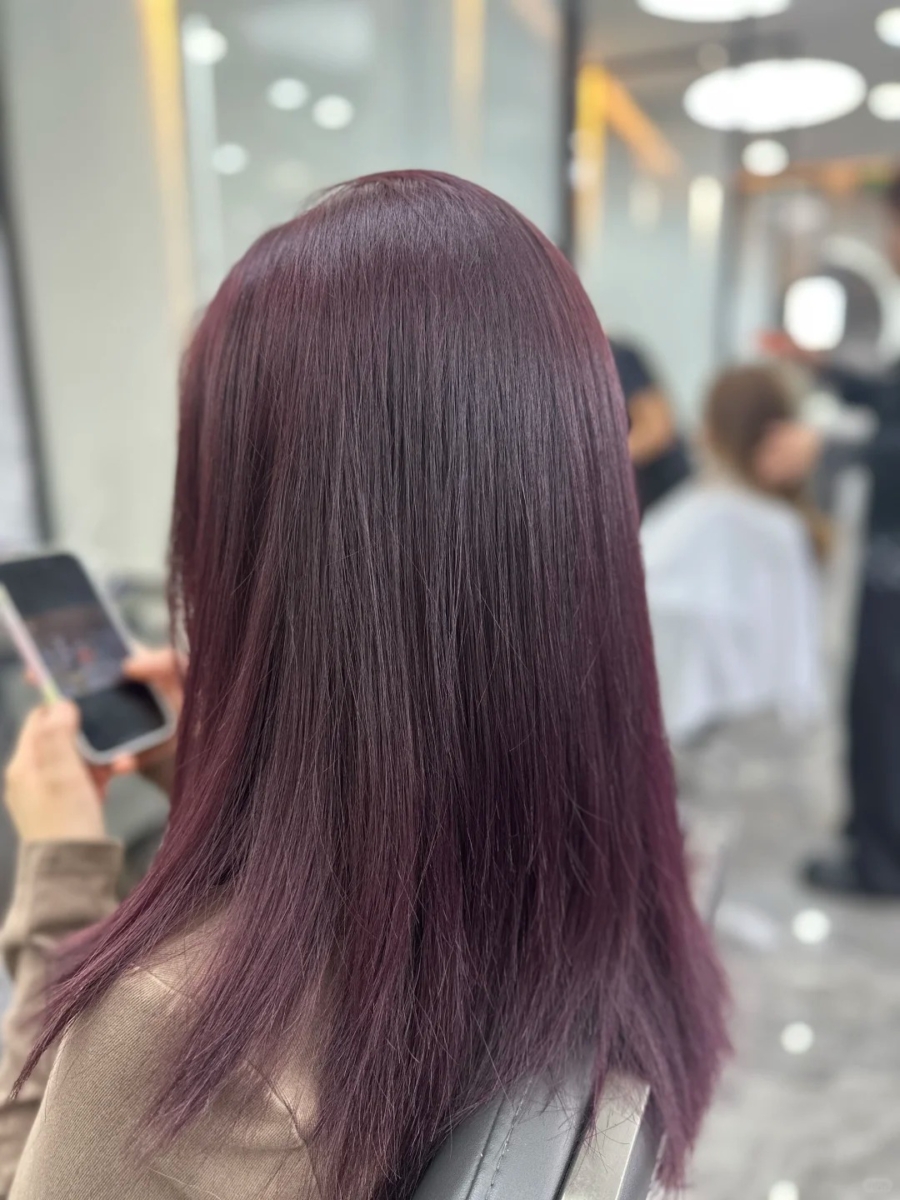 2025 夏季发色推荐:9. 雾感紫棕