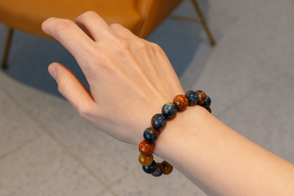 对于高能量的彼得石来说,选择佩戴在左手或右手,效果略有不同