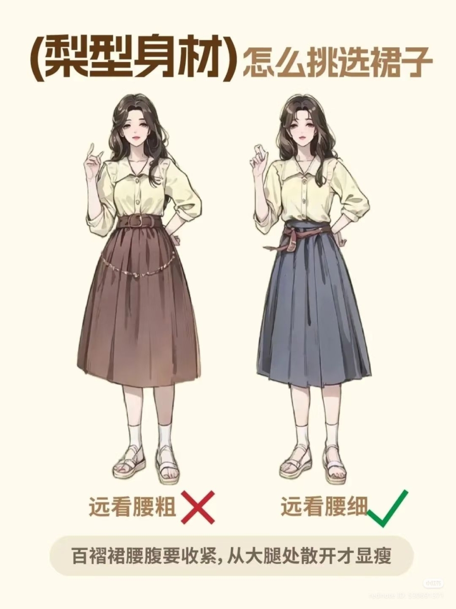 技巧二：百褶裙＝腿粗星人的救赎！