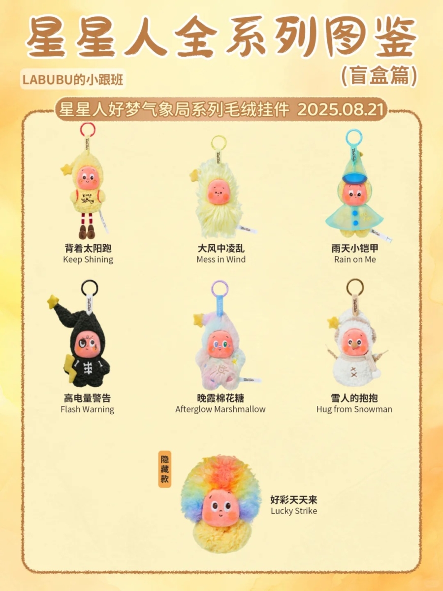 星星人好梦气象局毛绒挂件