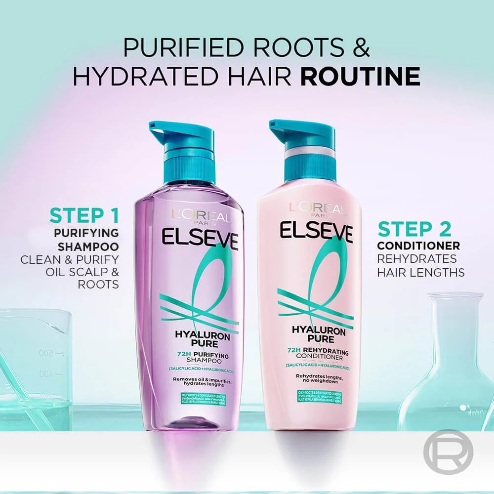 L’OREAL PARIS ELSEVE Hyaluron Pure 72H Purifying Shampoo