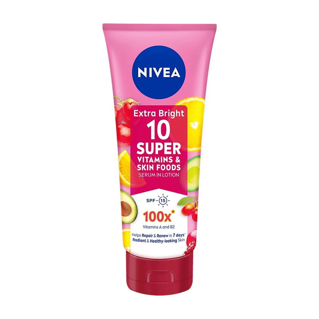 Nivea Extra Bright 10 Super Vitamins & Skin Foods Serum in Lotion