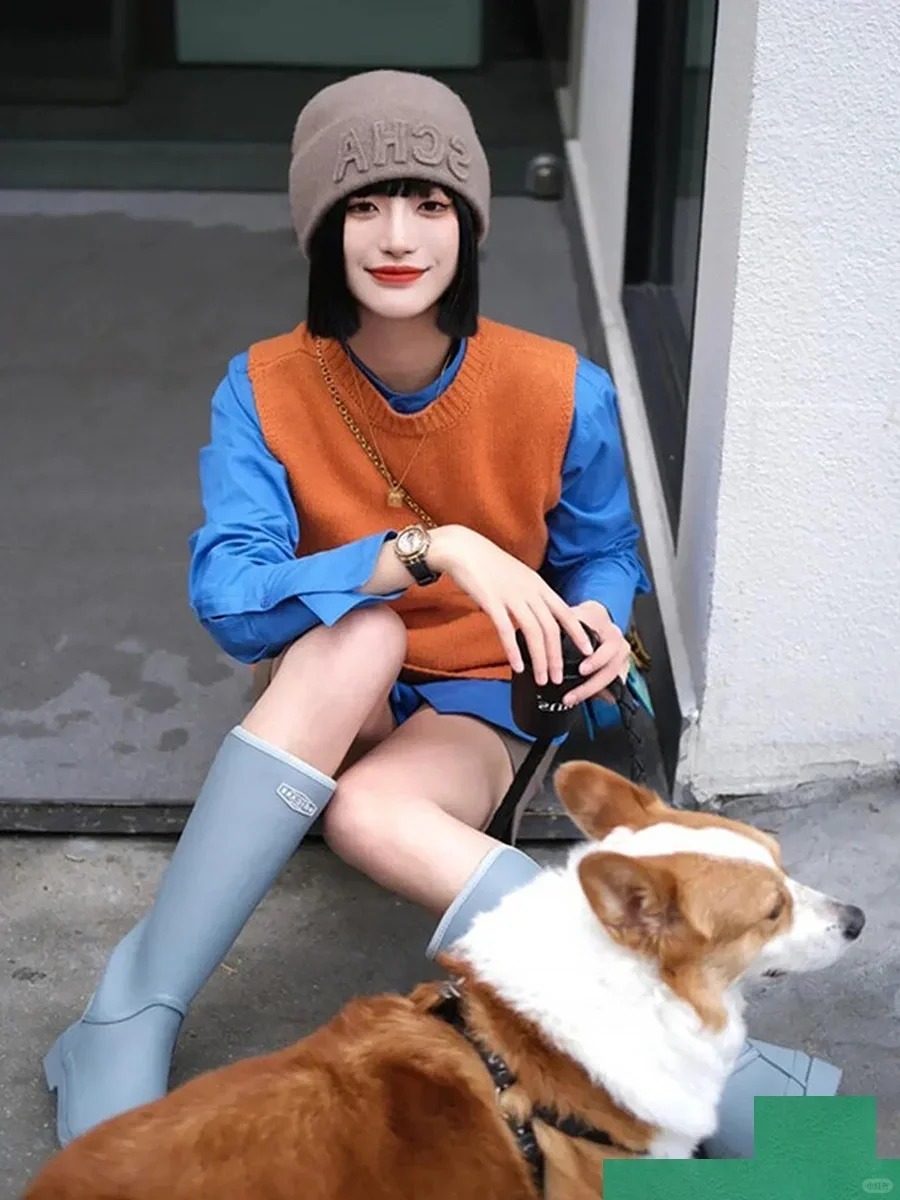 橙色+蓝色