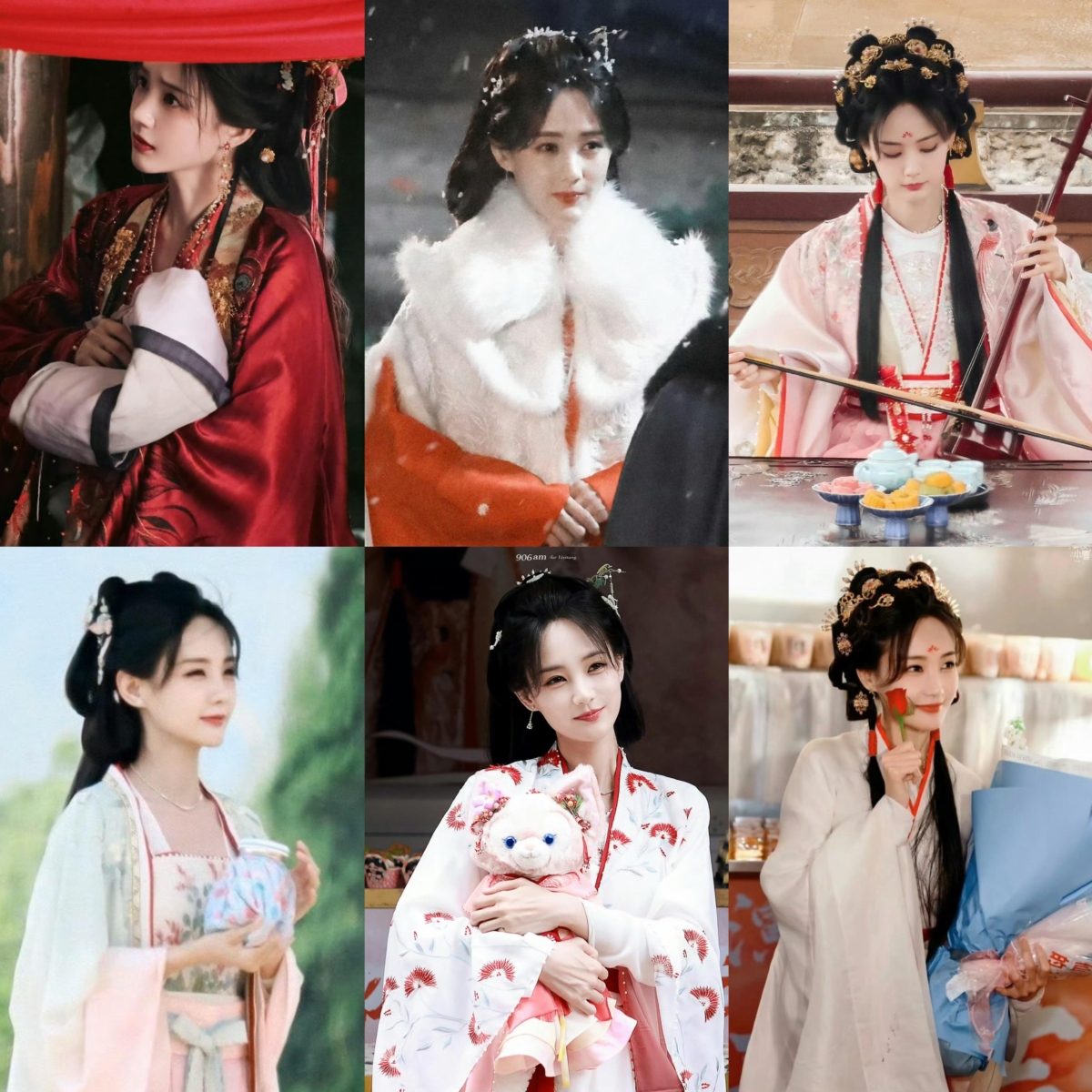 剧中古装造型更是美得不重样