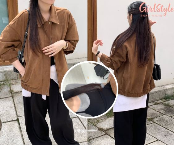 LOOK 9：摩卡撞色层次感套装