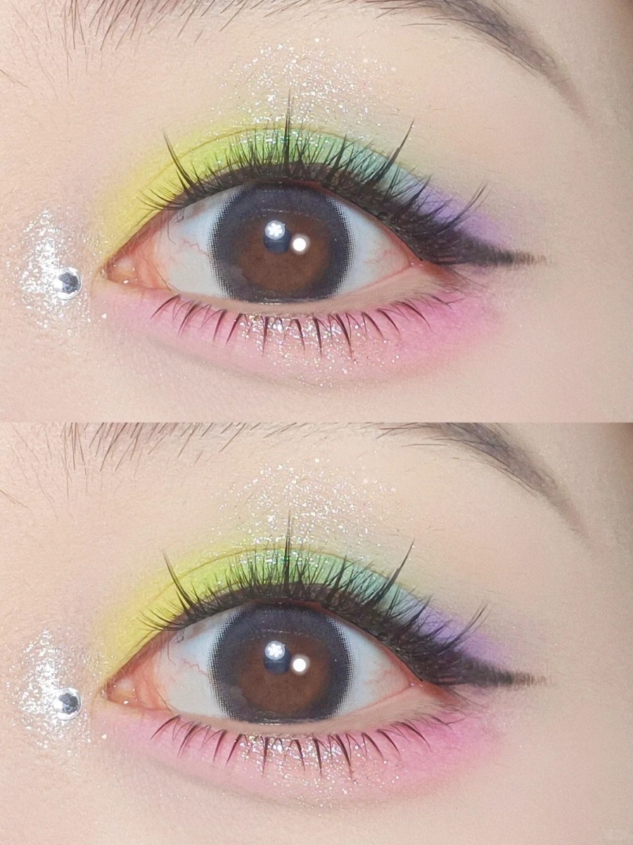 多巴胺彩虹眼影教程