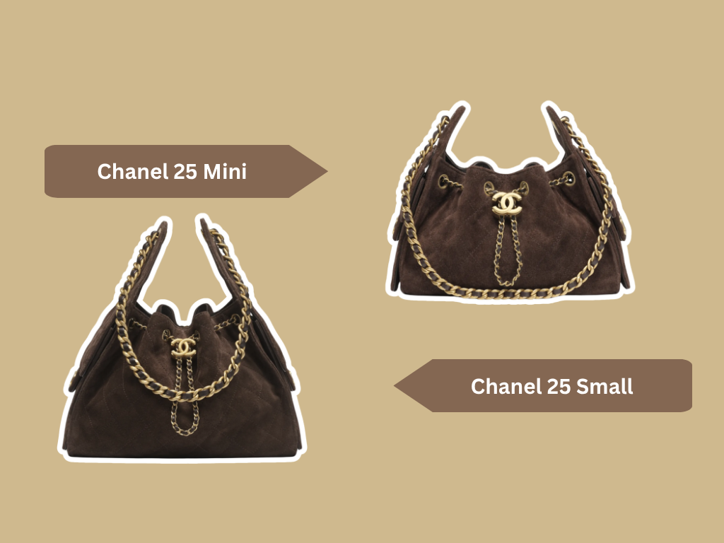Chanel 25 Small Handbag vs Chanel 25 Mini Handbag