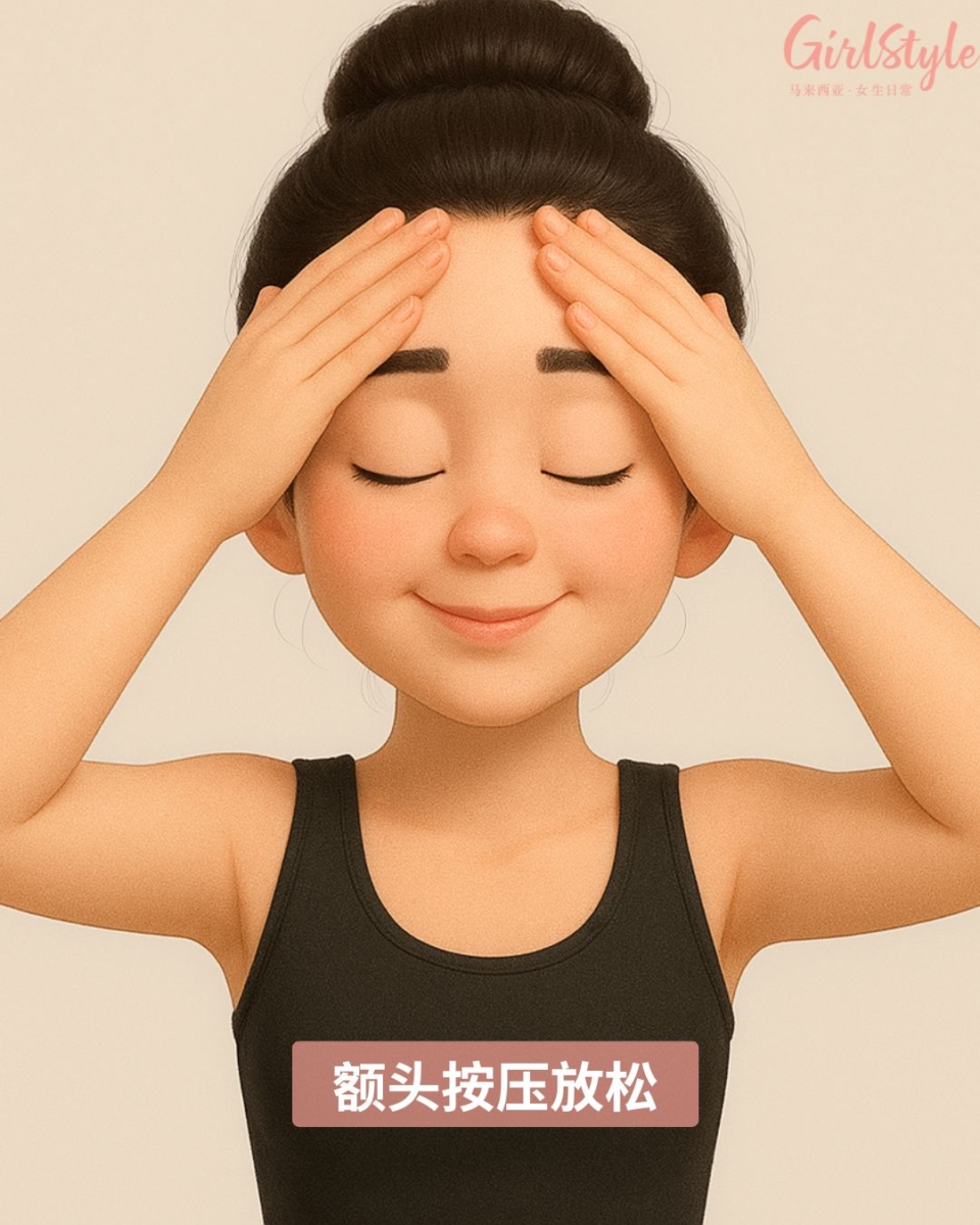 额头按压放松