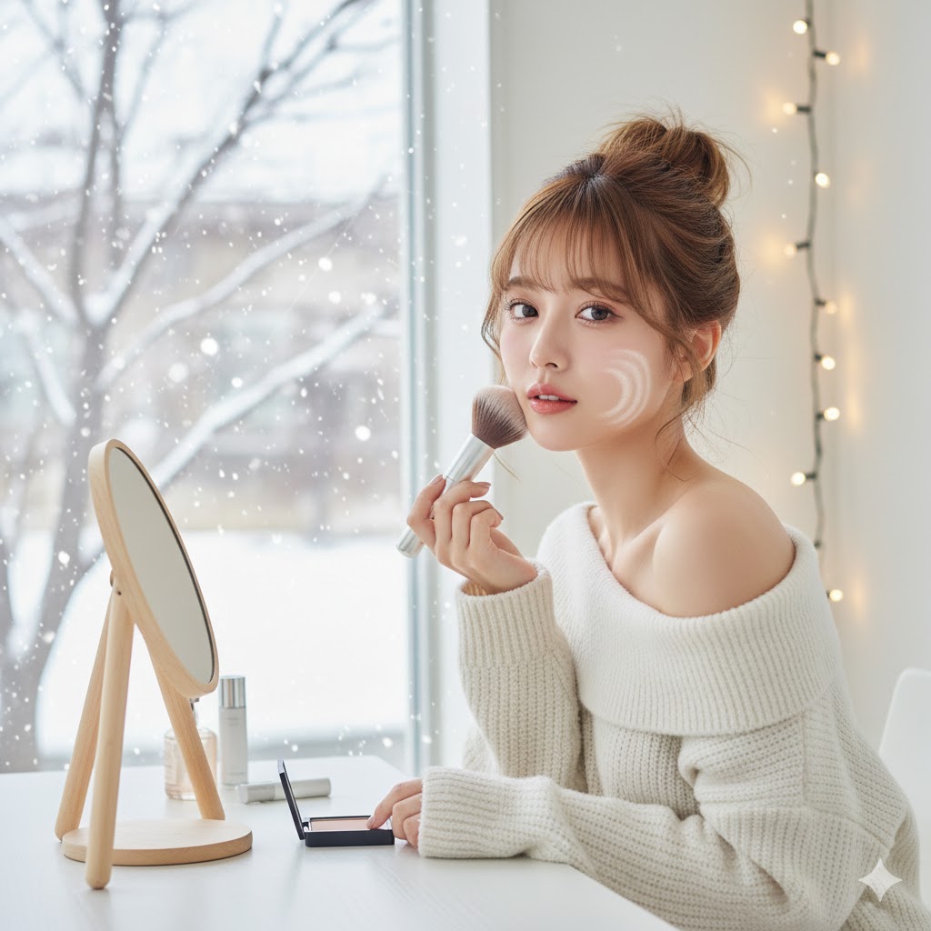 10. 粉状产品用“旋转轻扫”，打造磨皮柔焦肌