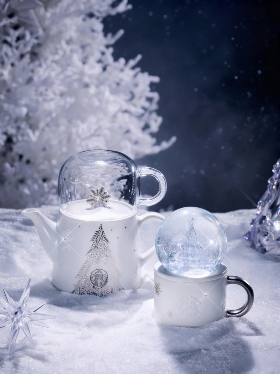 左：闪耀雪树款杯壶组｜约 RM191 / 右：闪耀雪树款杯壶组｜约 RM191