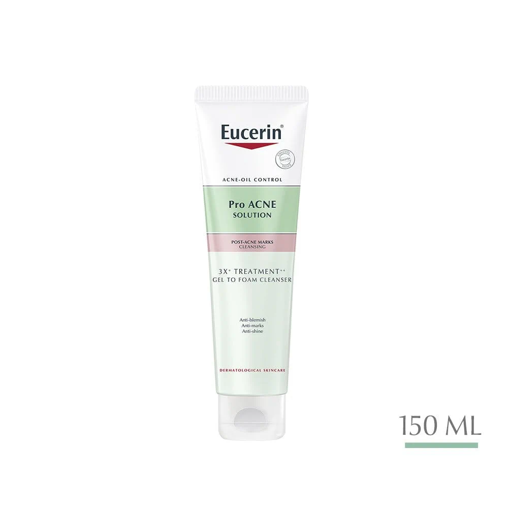 Eucerin ProACNE Solution 3X Treatment Gel To Foam Cleanser