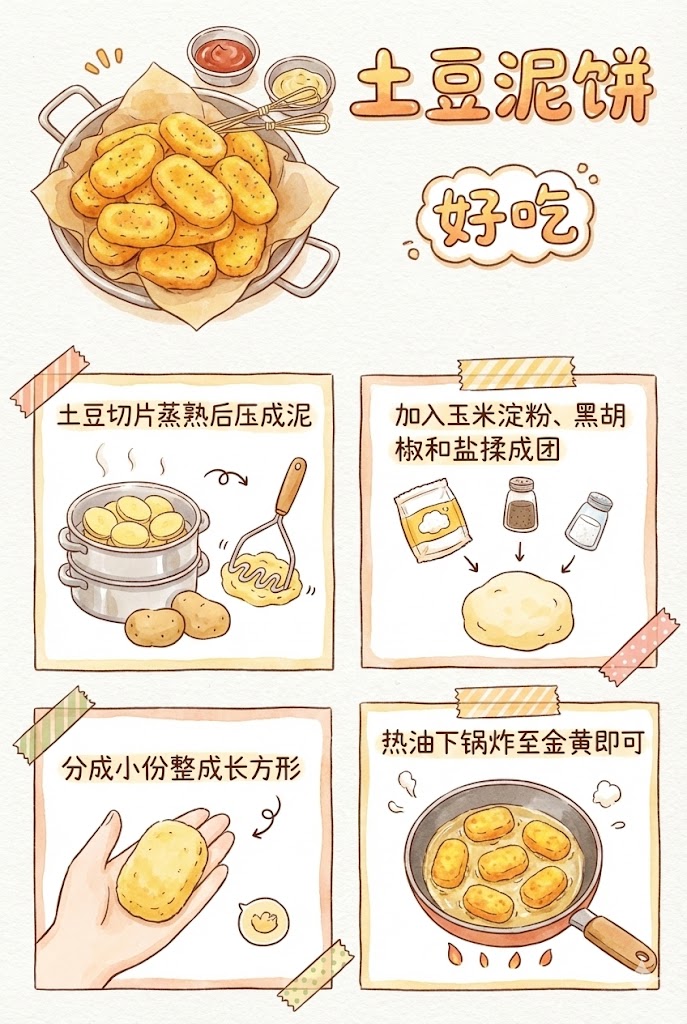 3.早餐神器！黄金土豆泥饼