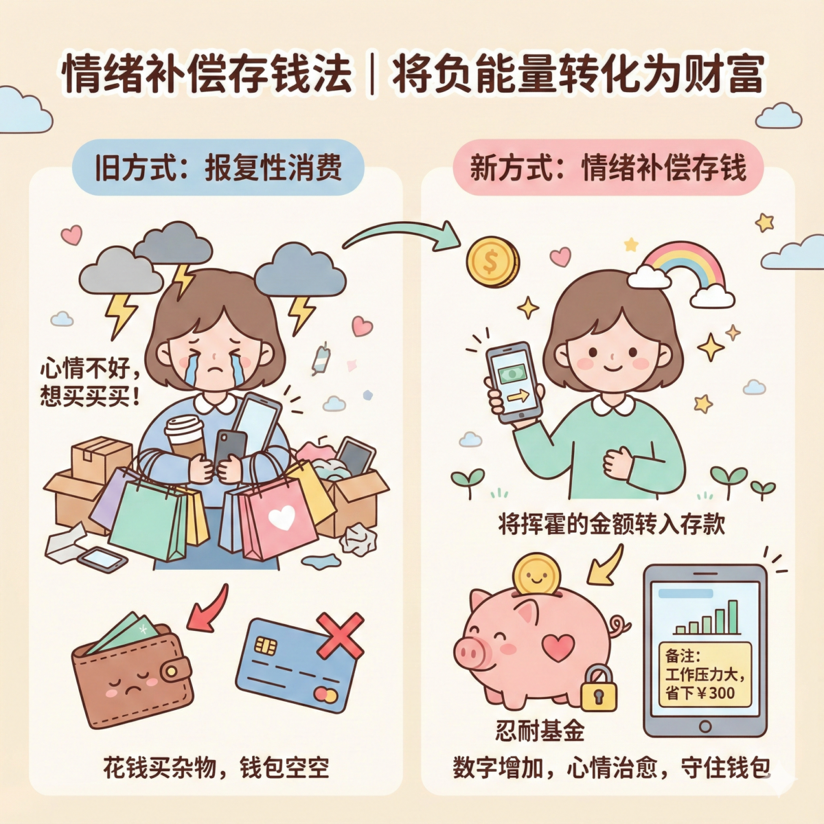 情绪补偿存钱法