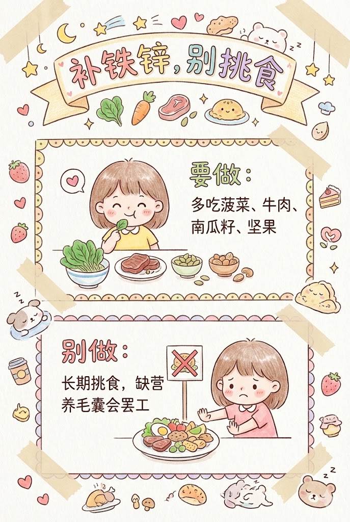 4.补铁锌，别挑食