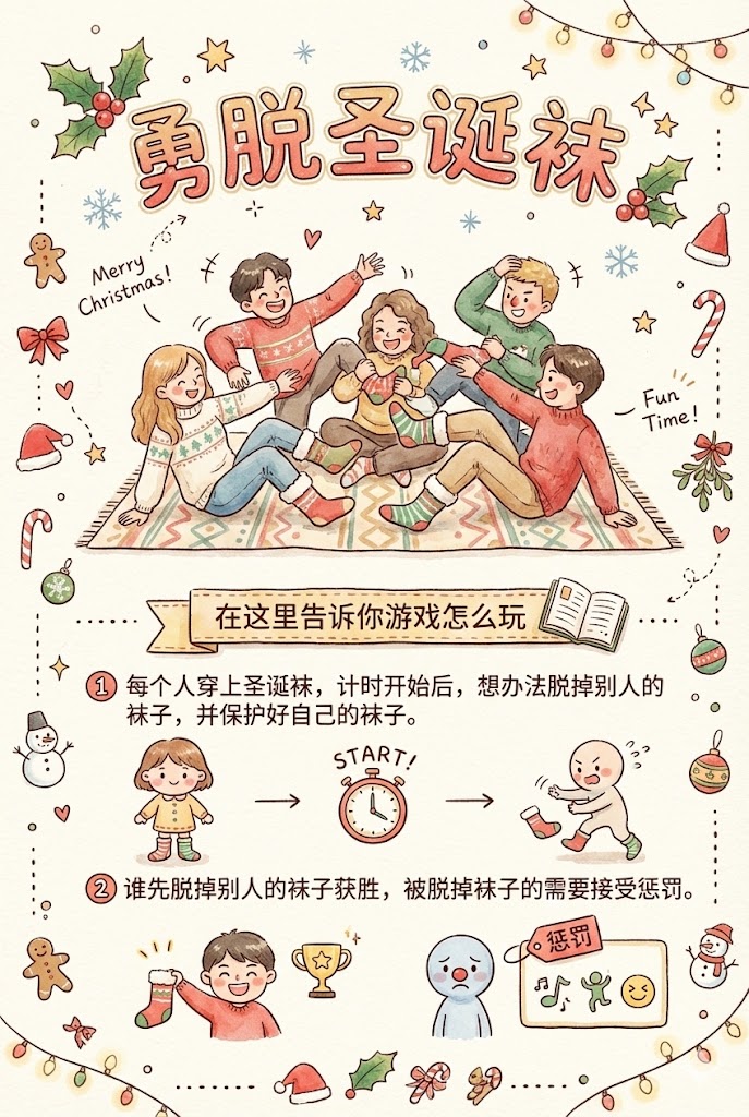 4. 勇脱圣诞袜：地板上的肉搏战