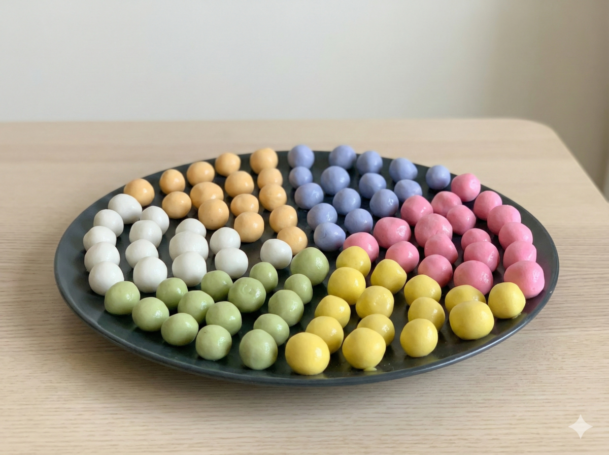 不同颜色的汤圆象征着不同寓意