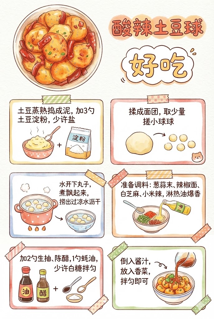 2.Q弹开胃！酸辣土豆球