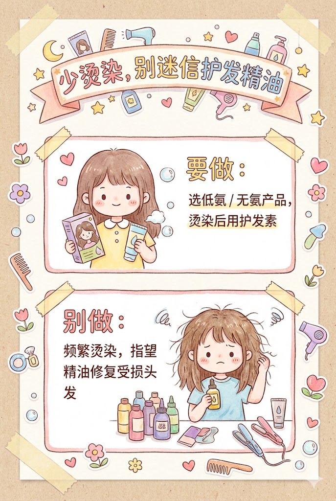 7.少烫染，别迷信护发精油