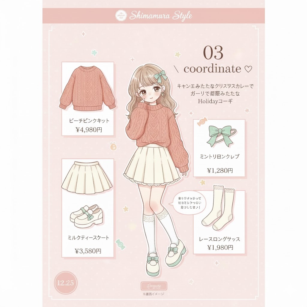 三、 糖果味圣诞：俏皮甜美的梦幻少女