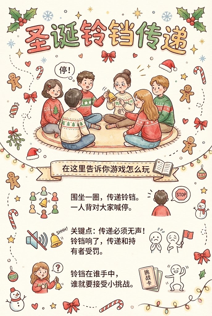 3. 圣诞铃铛传递：此时无声胜有声