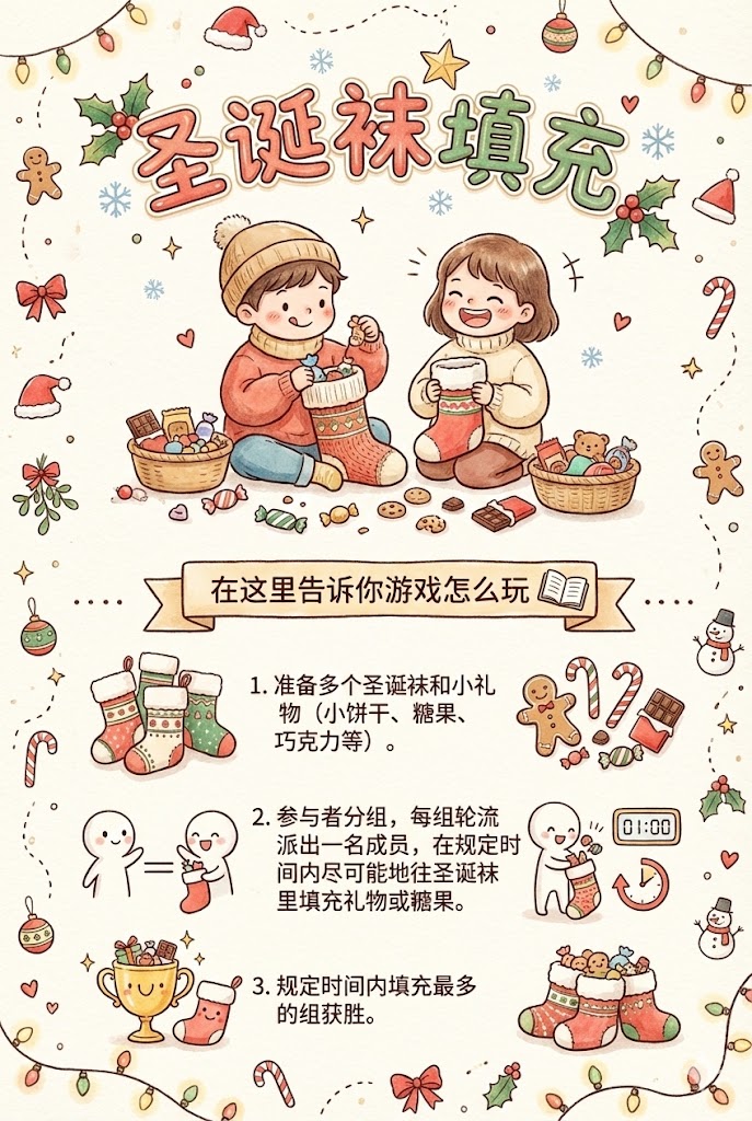 2. 圣诞袜填充：手忙脚乱的快乐