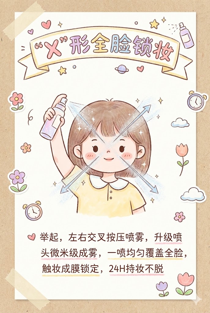 “X”形全脸锁妆