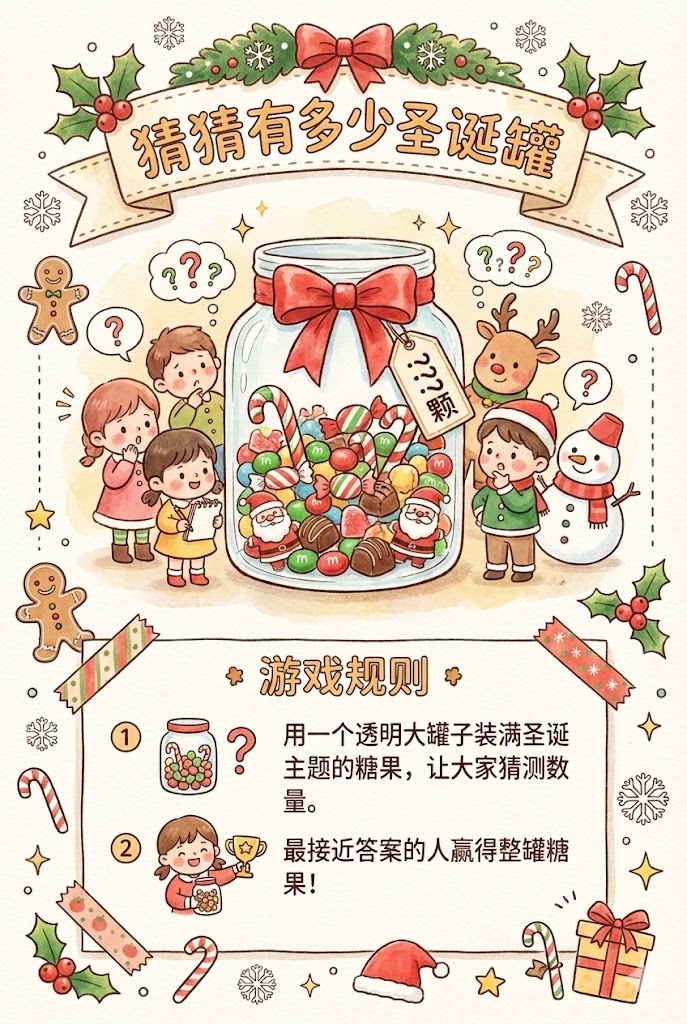 7. “猜猜有多少”圣诞罐：视觉误差的陷阱