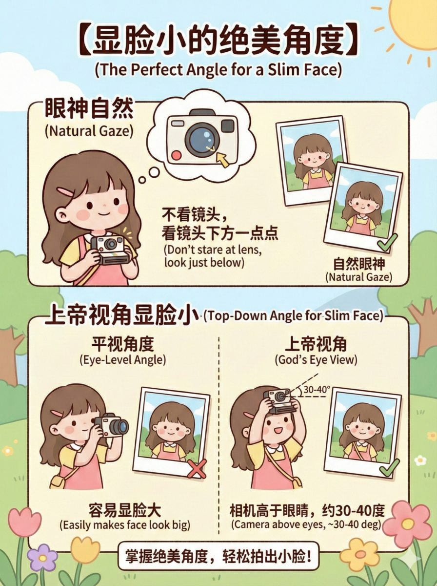 显脸小的绝美角度