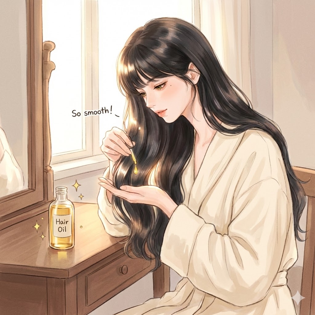 4. 发尾精油不能省，拒绝炸毛稻草头！