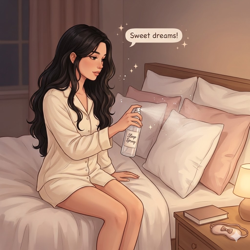 9. 枕头上喷睡眠喷雾，连做梦都香香的！
