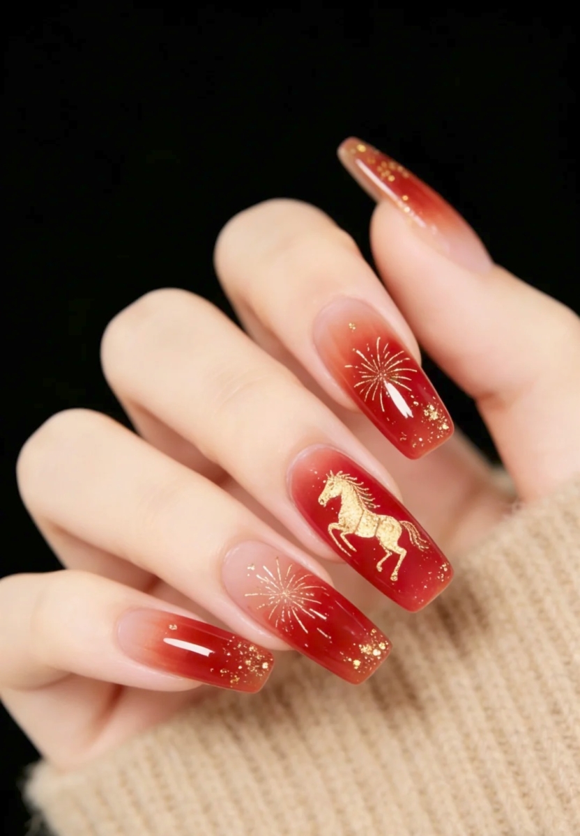 红棕渐变金马战甲