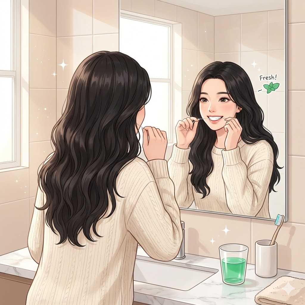 15. 饭后漱口/牙线，口腔清新是底线！