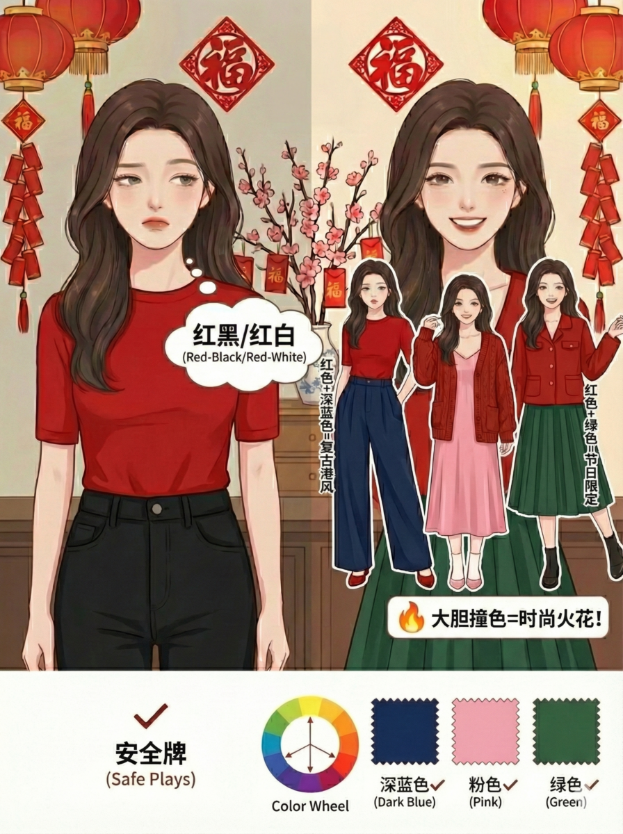 玩转「撞色」，做个复古时髦精 🎨