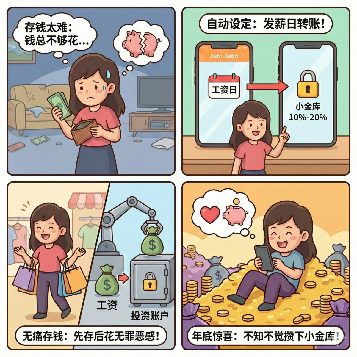 开启「无痛存钱」的自动化设定