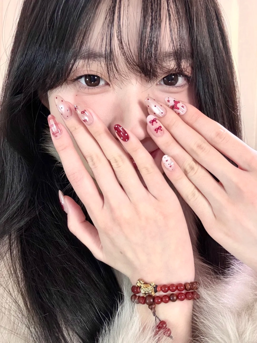 甜美波点红丝带小马