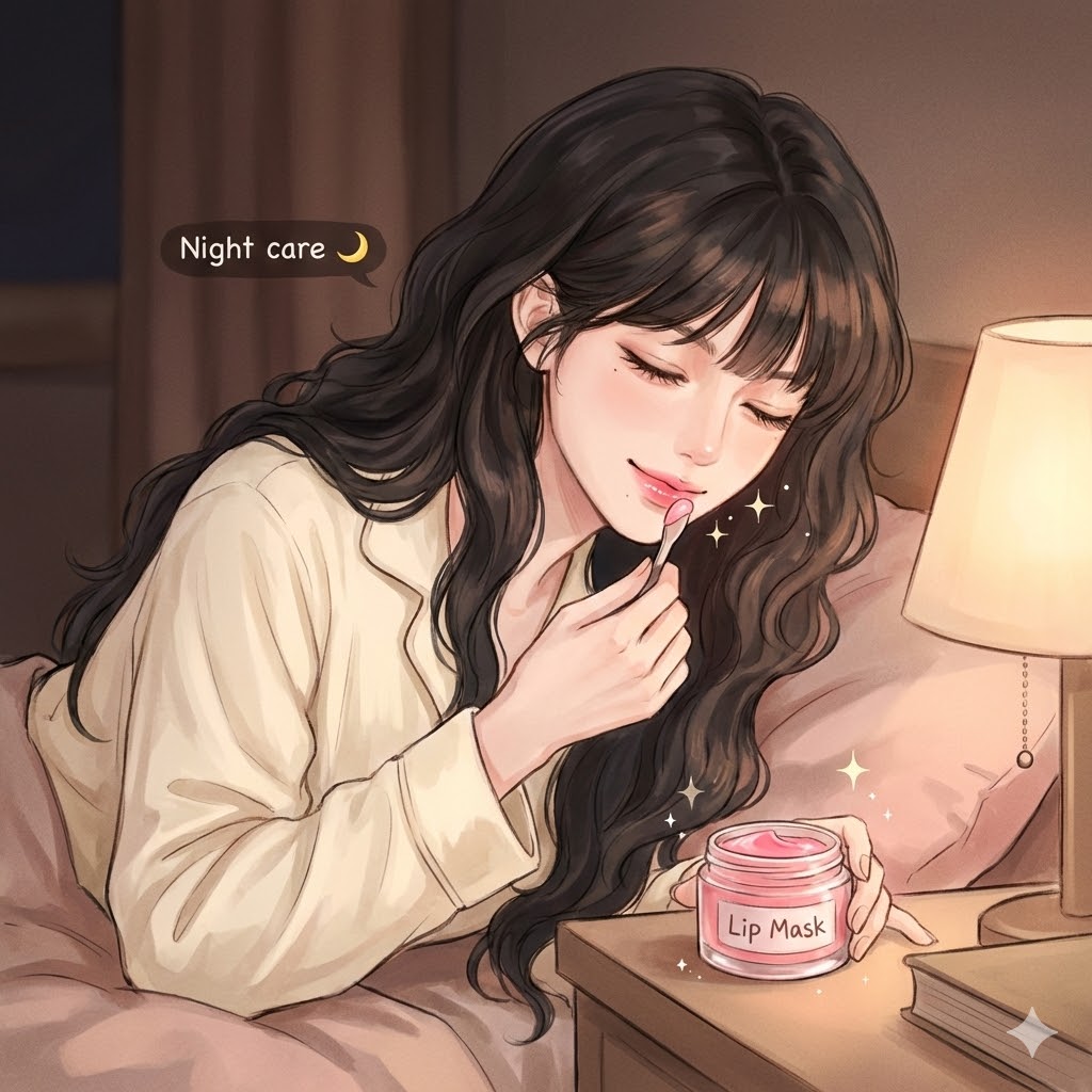6. 睡前厚敷唇膜，嘴唇嘟嘟超好亲！